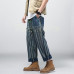 Mens Fashion Denim Loose Jeans Straight Pants Japanese Casual Trousers Korean