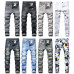 Men Jeans Skinny Stretch Regular Fit Casual Straight Denim Trousers Ripped Pants