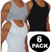 New Mens 6 Pack Vests  Pure Cotton Gym Top Summer Training S M L XL 2XL