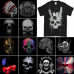 Skull T-Shirt Mens Biker Tattoo Tribal Viking Demon Gym Heavy Metal Rock Death