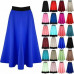 New Women' Ladies High Elastic Stretch Pleated Swing Flared Midi Skater Skirt