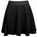 Womens Mini Skater Skirt Stretch short/Viscose Flared Plain Party Formal