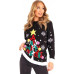 Ladies Women Girls Xmas Christmas Novelty Long Sleeve Jumper Sweater Rudolph Top