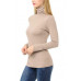 WOMENS LADIES POLO NECK ROLL NECK TURTLE NECK JUMPER PLAIN TOP LONG SLEEVE 8-26