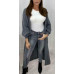 Women Chunky Knitted Oversized Cardigan Ladies Balloon Sleeve Long Maxi Cardigan